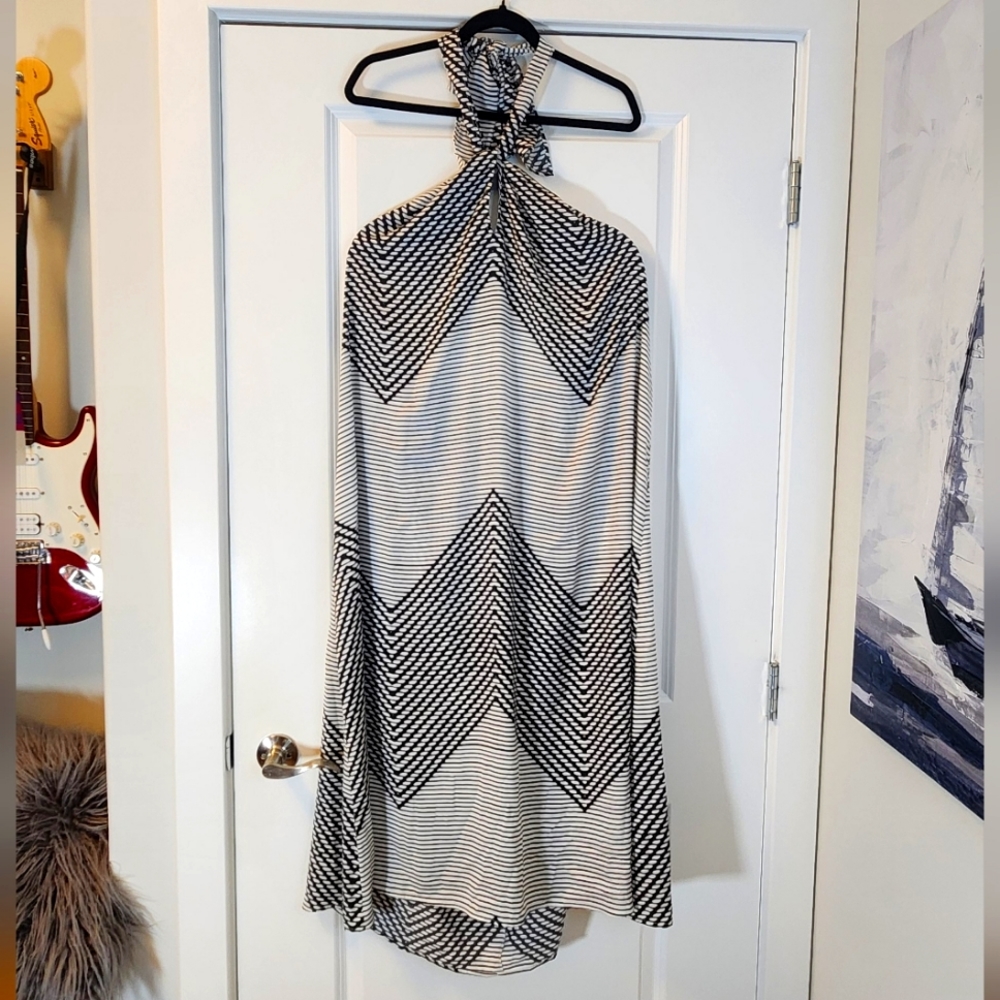 Banana Republic handkerchief open back necktie dress
